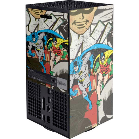 DC Comics Batman and Robin Vintage Action Pose XBox Series X Digital Edition Console Skin